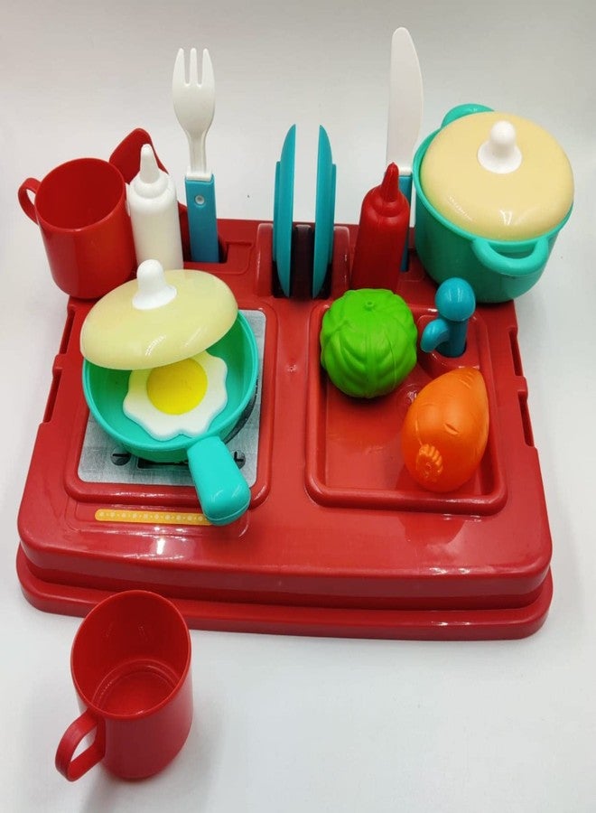 Toyshine 18 Pcs Kitchen Toy Set, Pretend Play Cooking Set for Kids (D-Lite) - Image 4